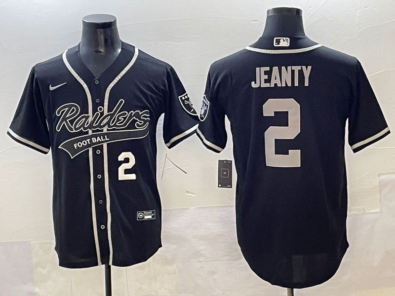 Men 2025 Oakland Raiders 2 Jeanty Black Joint Name Nike Limited NFL Jersey style 21